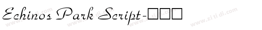 Echinos Park Script字体转换